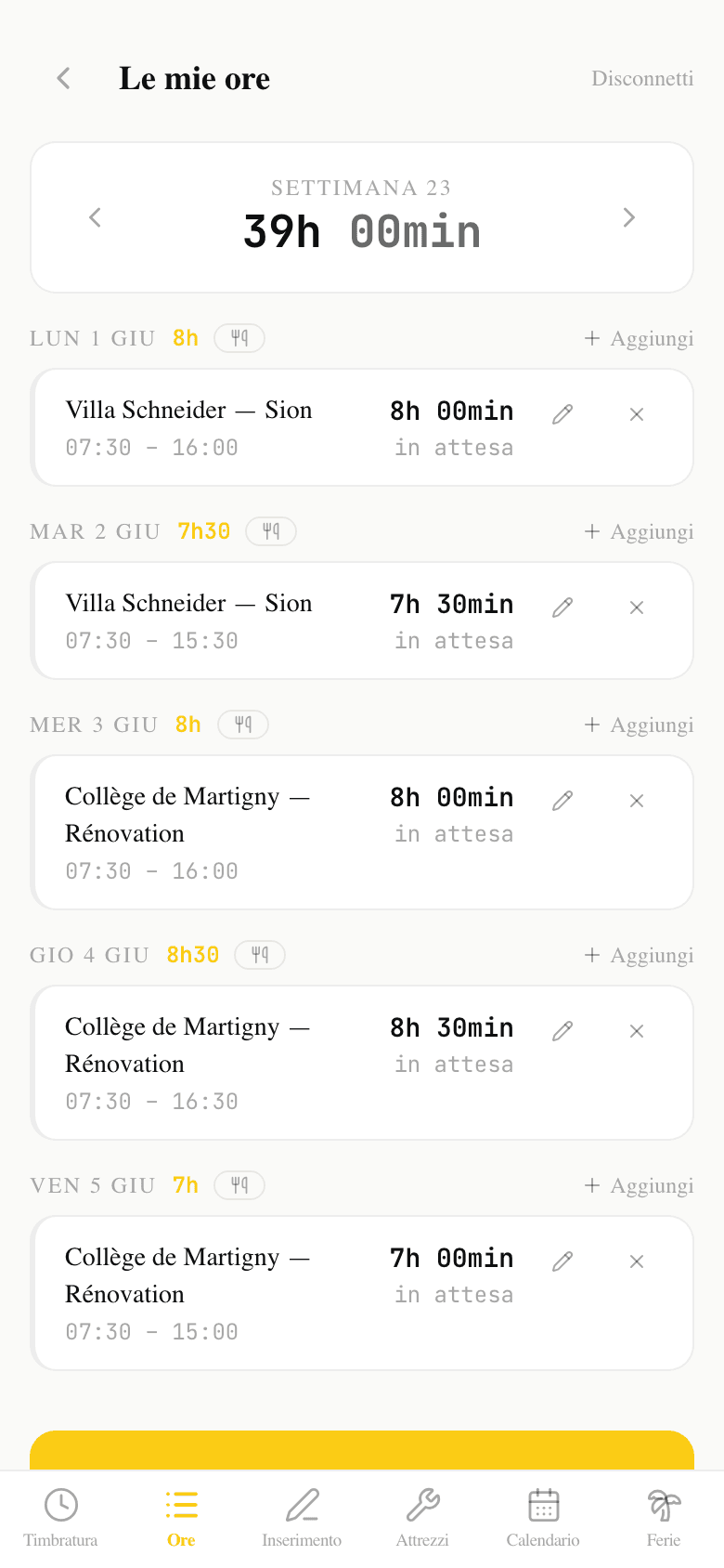 Application KronDesk sur smartphone — suivi du temps pour PME suisses du terrain